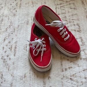 Vans Red and White Women's Sneakers